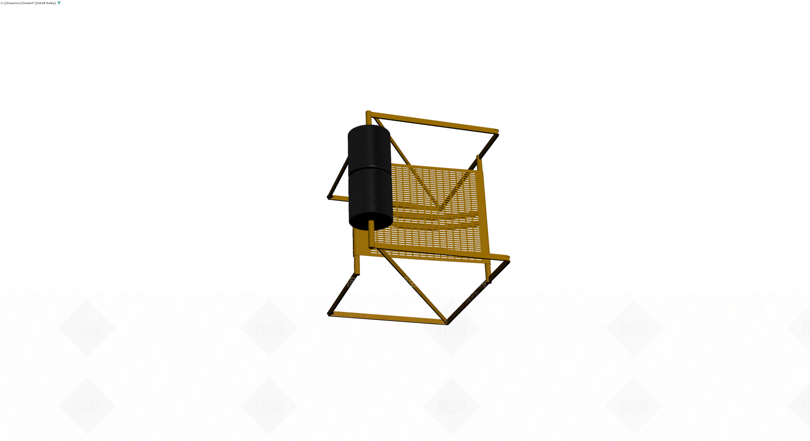 黄色金属框架座椅3D模型下载【ID:1229879527】
