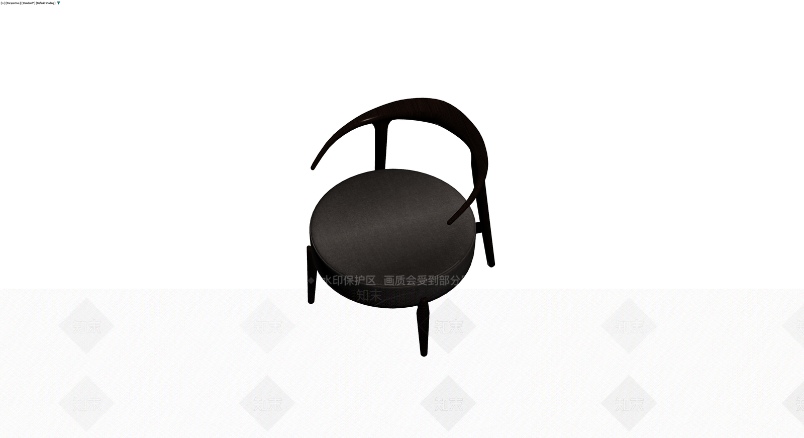 深色弧形靠背椅3D模型下载【ID:1230572267】