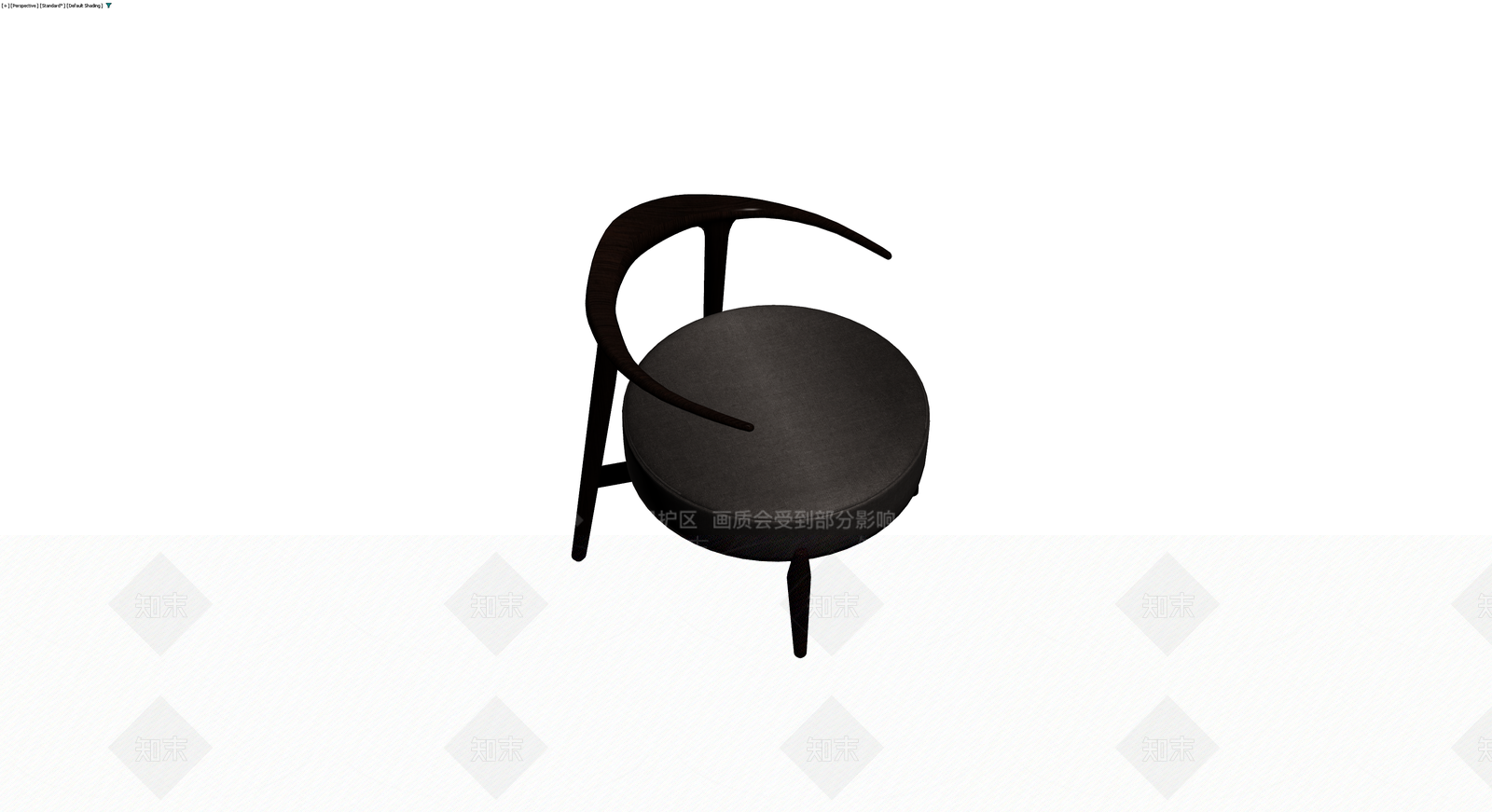 深色弧形靠背椅3D模型下载【ID:1230572267】