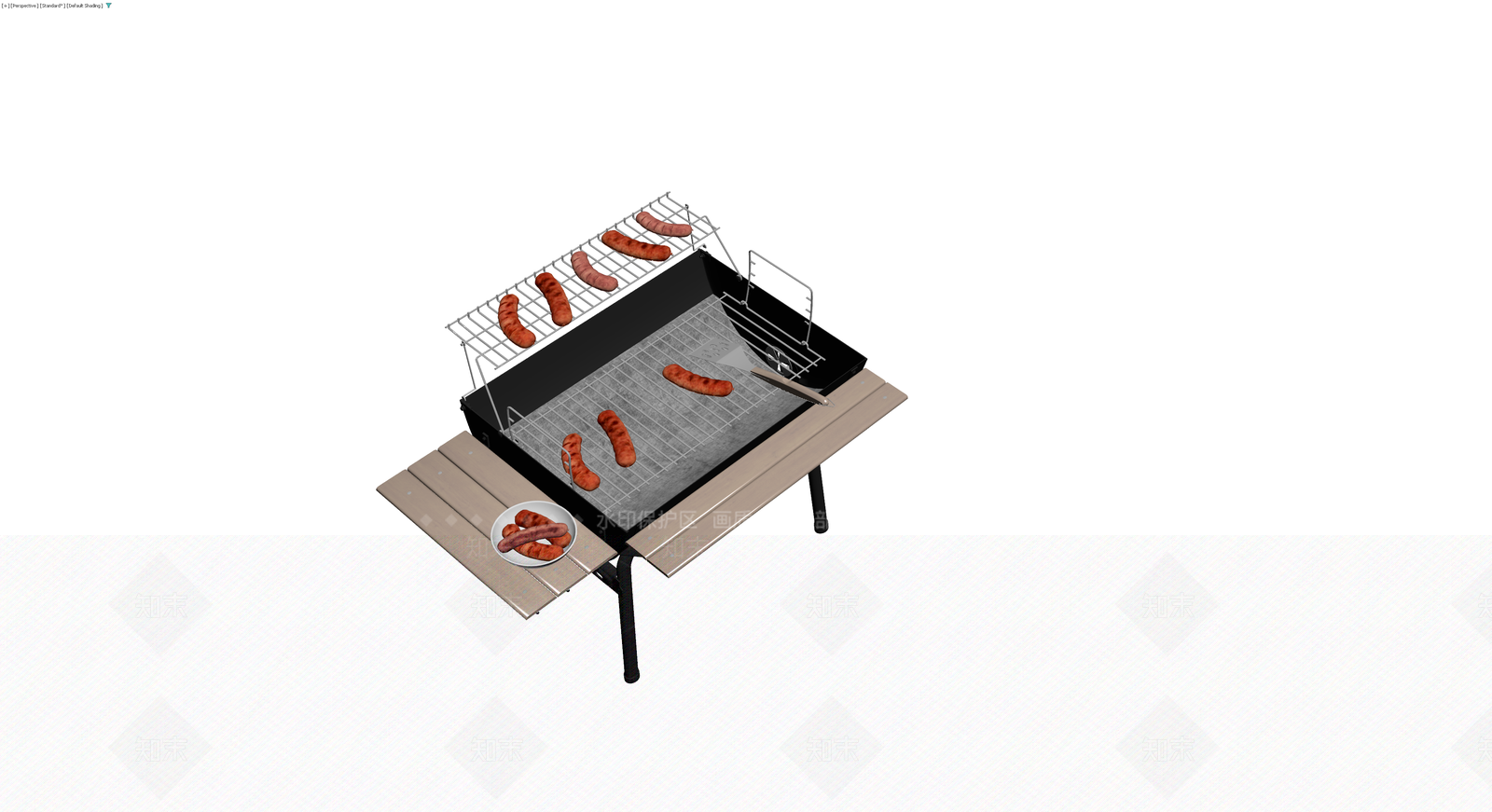 带配件烧烤炉模型3D模型下载【ID:1229624110】