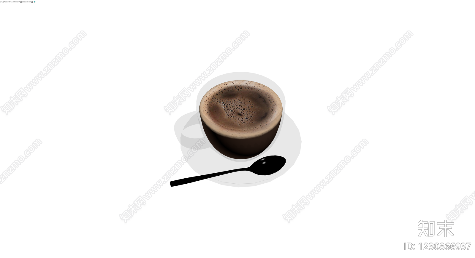 咖啡杯碟勺组合3D模型下载【ID:1230866937】