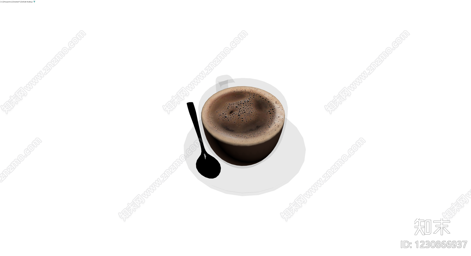 咖啡杯碟勺组合3D模型下载【ID:1230866937】