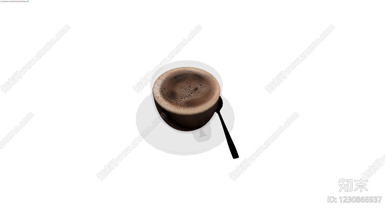 咖啡杯碟勺组合3D模型下载【ID:1230866937】
