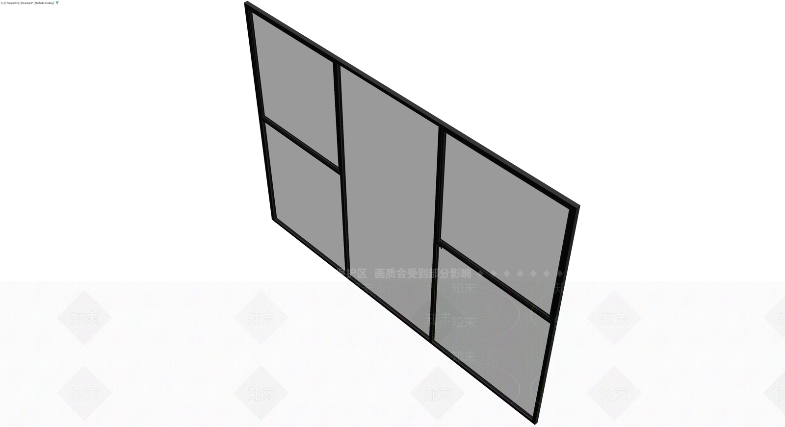 黑色边框玻璃隔断3D模型下载【ID:1230788274】