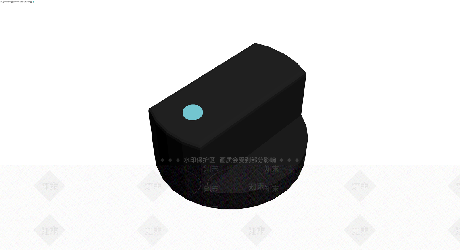 黑色圆柱形旋钮3D模型下载【ID:1229902873】