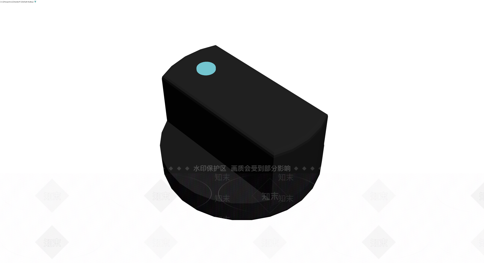 黑色圆柱形旋钮3D模型下载【ID:1229902873】
