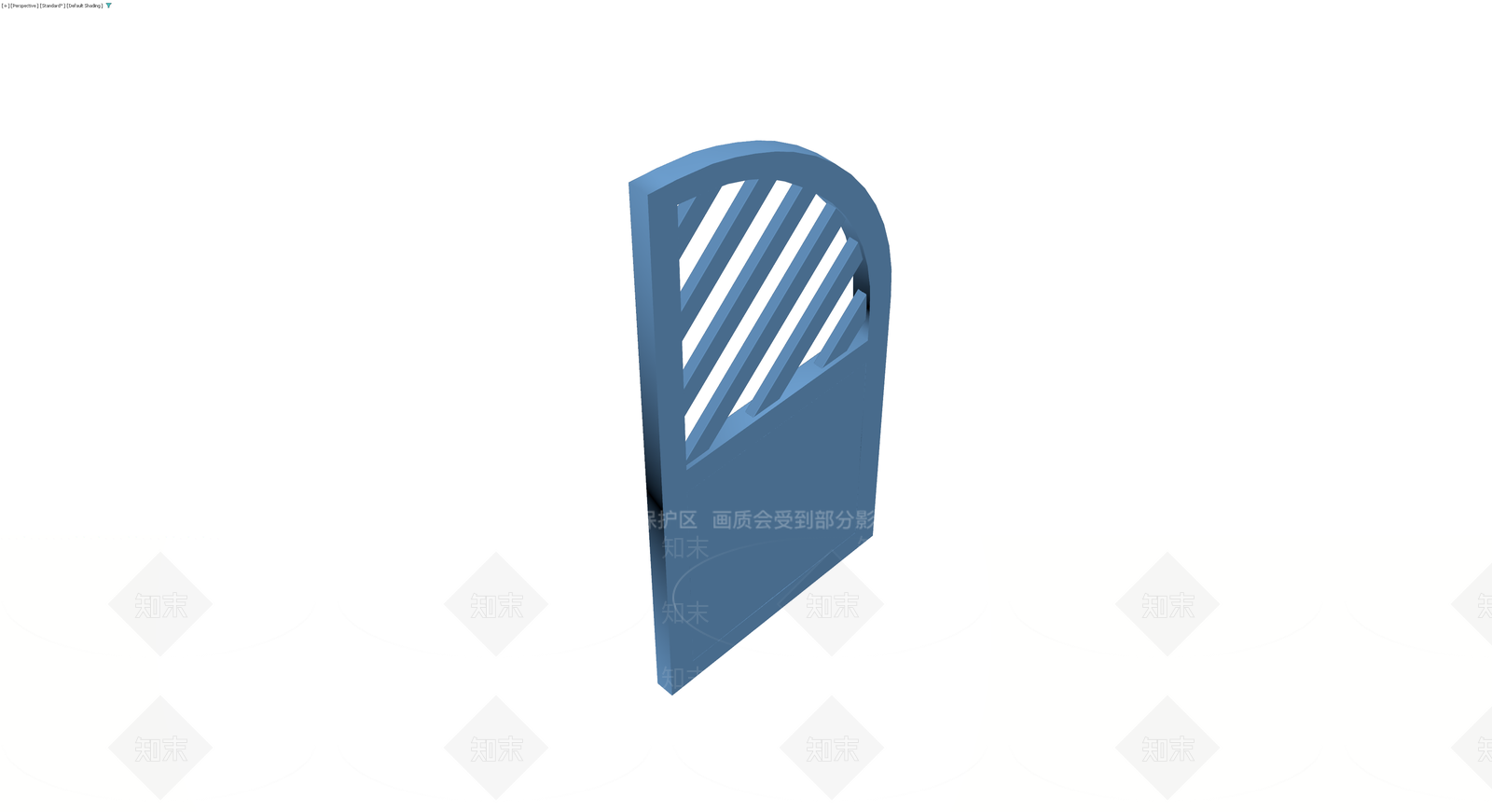 蓝色拱形栅栏门3D模型下载【ID:1230746663】
