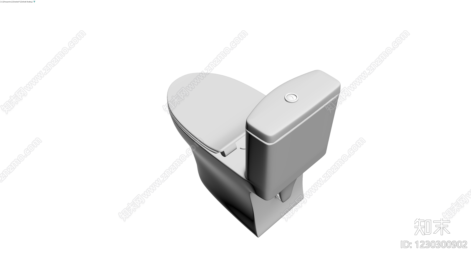 白色连体马桶模型3D模型下载【ID:1230300902】