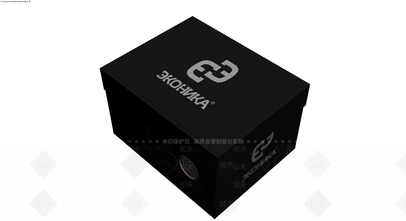 黑色品牌鞋盒3D模型下载【ID:1230410668】