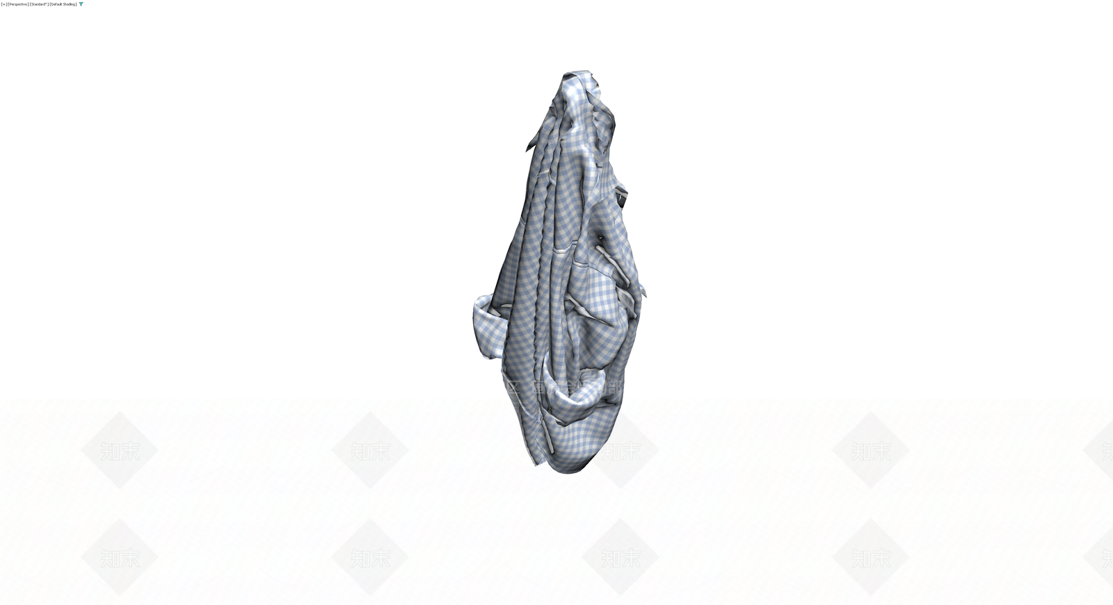 蓝白格纹衬衫3D模型下载【ID:1230645290】