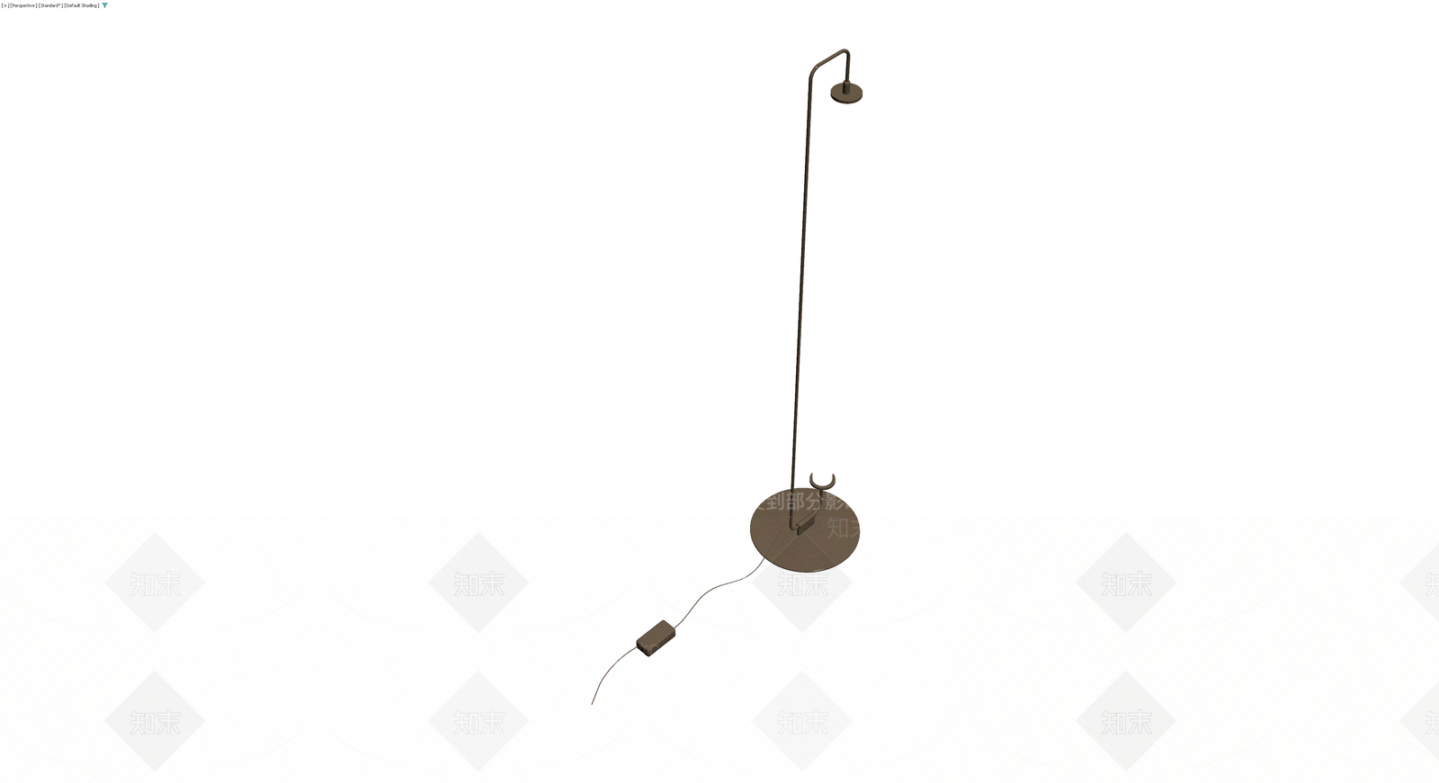简约落地灯（含底座与线缆）3D模型下载【ID:1230603555】