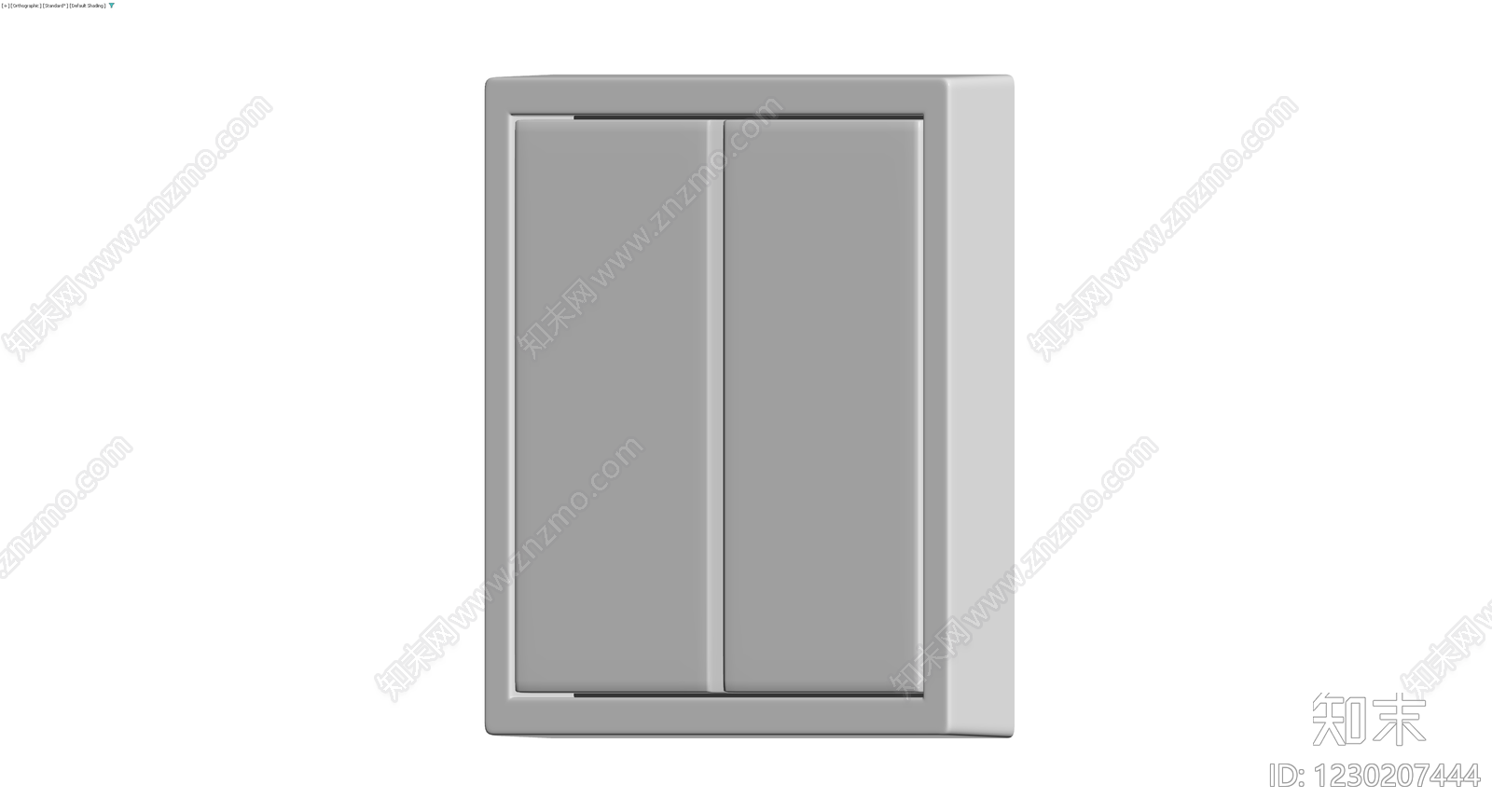 双门嵌入式柜体3D模型下载【ID:1230207444】