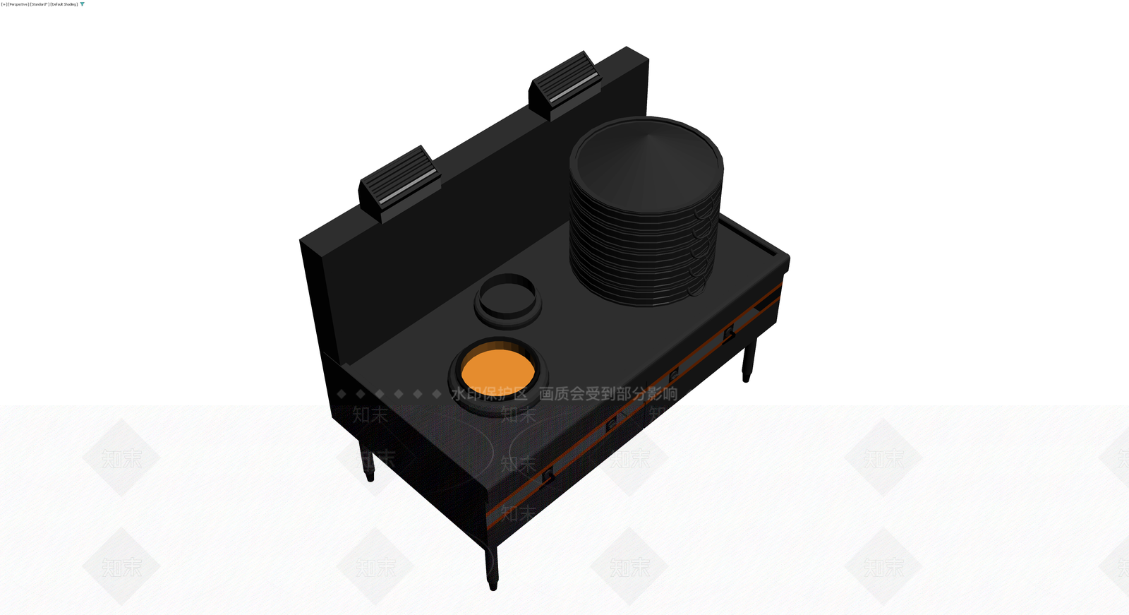 黑色复古烤箱灶具3D模型下载【ID:1229878012】