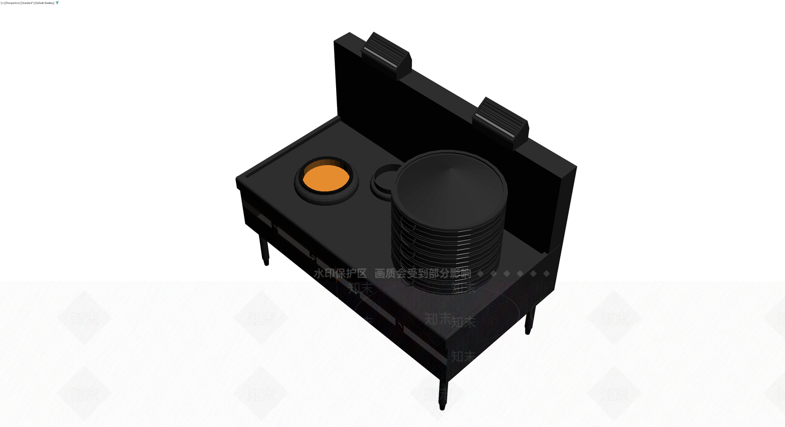 黑色复古烤箱灶具3D模型下载【ID:1229878012】