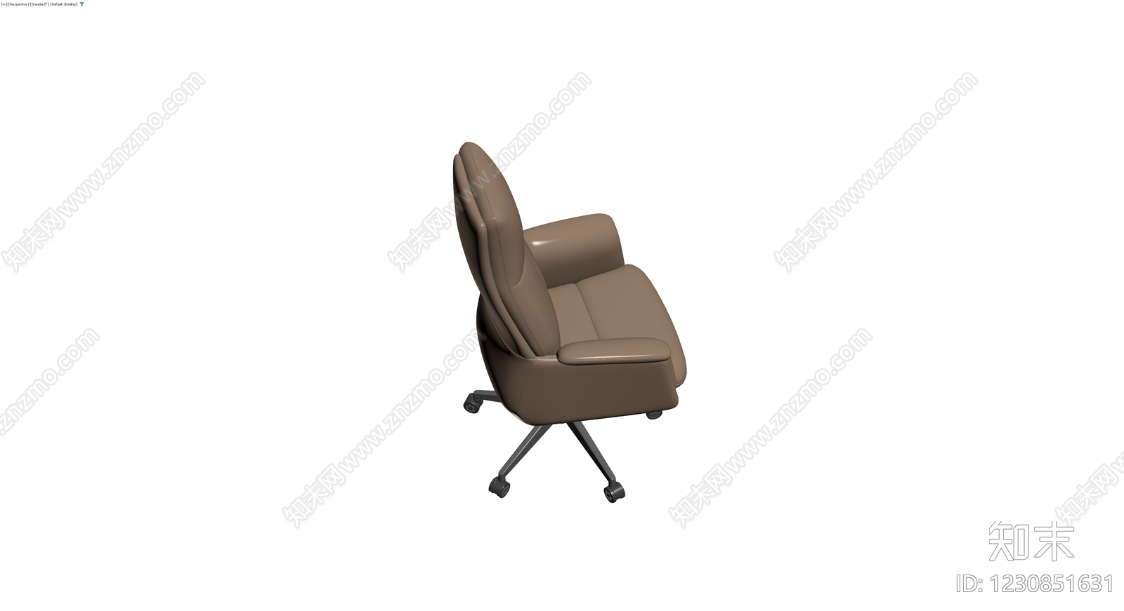棕色高背办公椅3D模型下载【ID:1230851631】