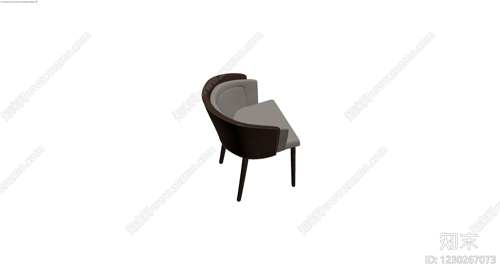 现代风格棕色软包餐椅3D模型下载【ID:1230267073】