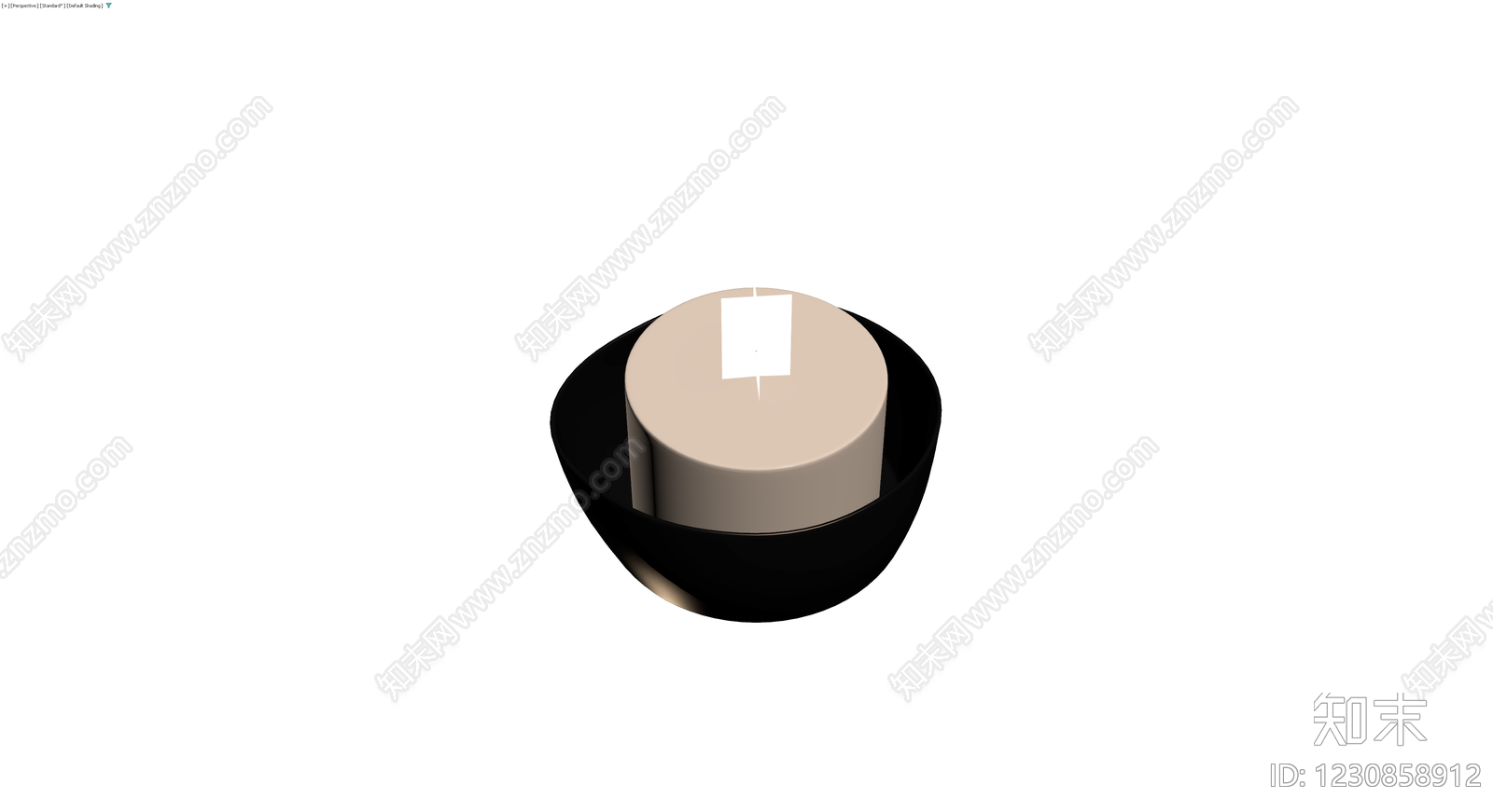 黑色底座米色蜡烛3D模型下载【ID:1230858912】