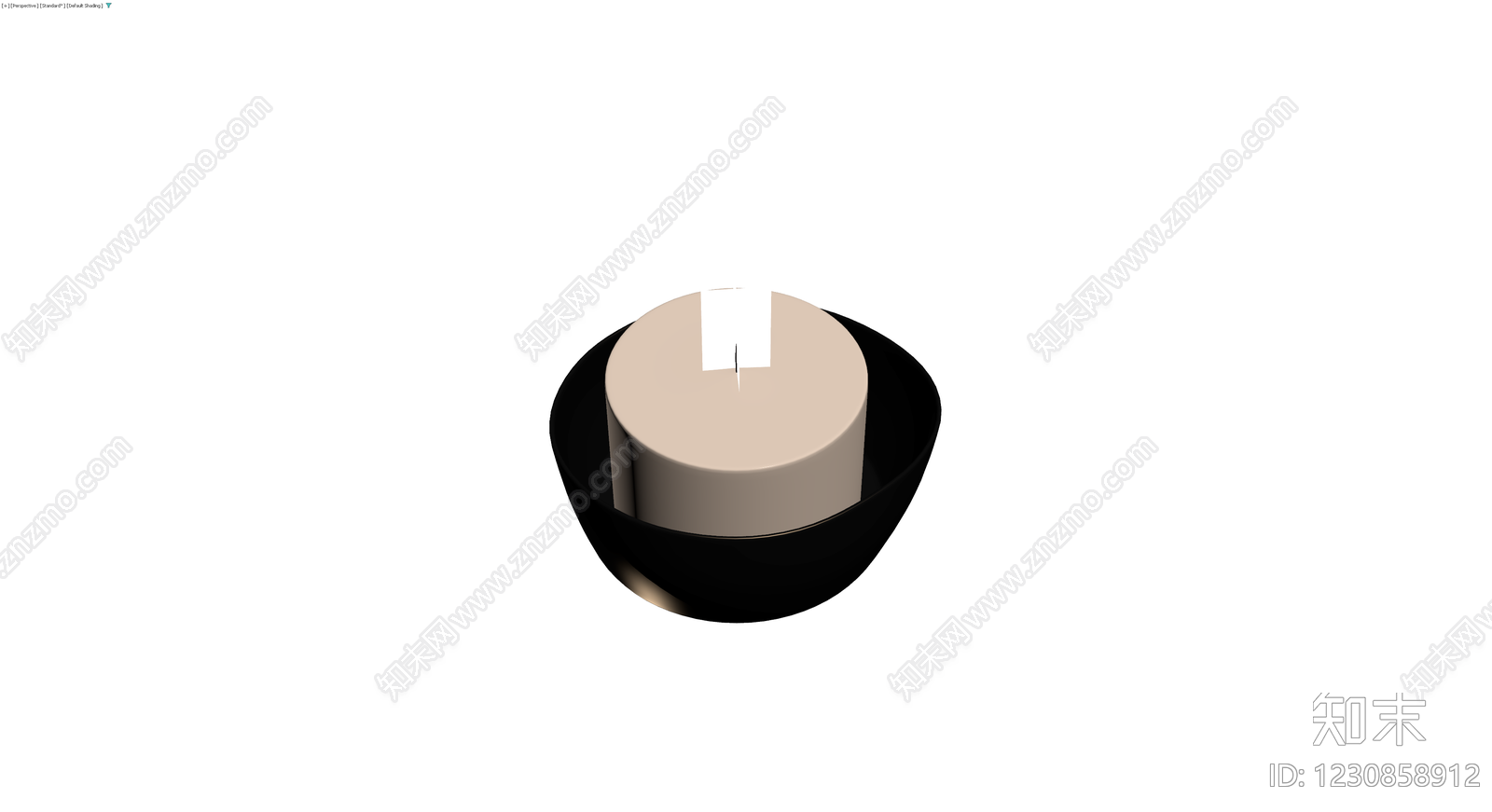 黑色底座米色蜡烛3D模型下载【ID:1230858912】