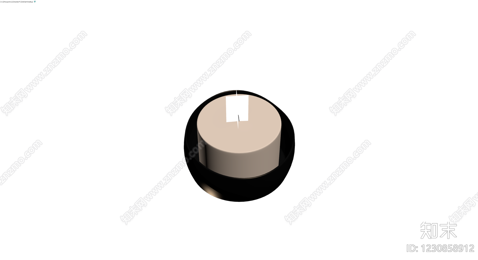 黑色底座米色蜡烛3D模型下载【ID:1230858912】