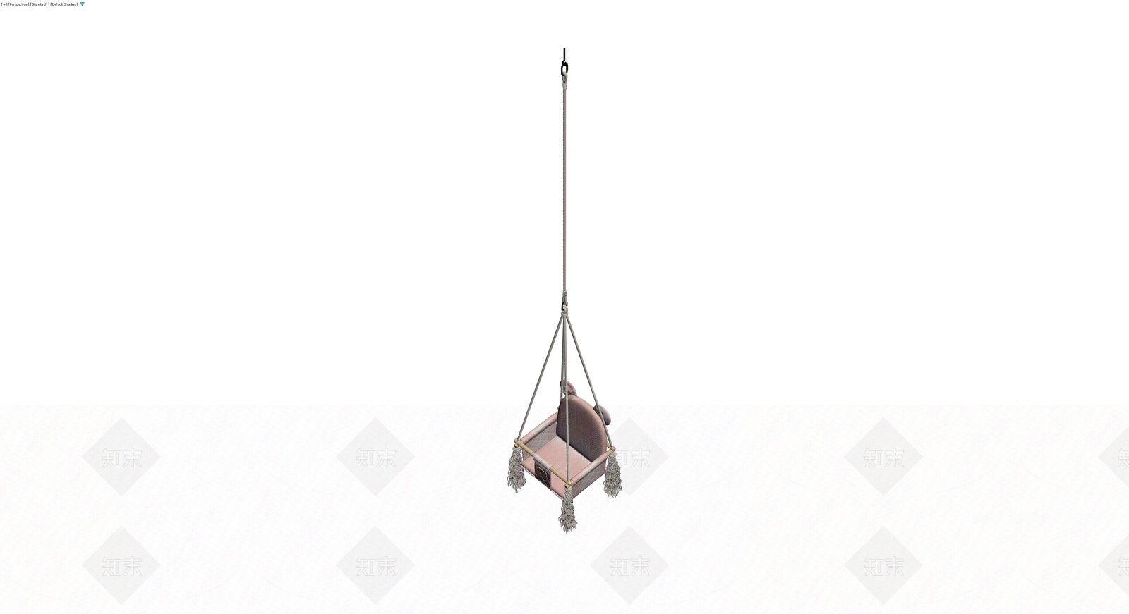 粉色熊耳吊椅3D模型下载【ID:1230757038】