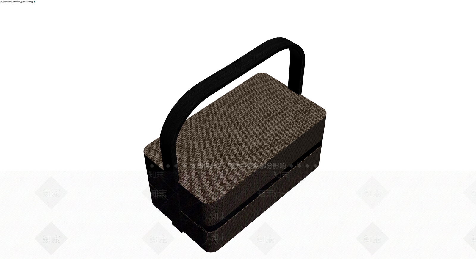 棕色编织纹理手提收纳箱3D模型下载【ID:1230319172】