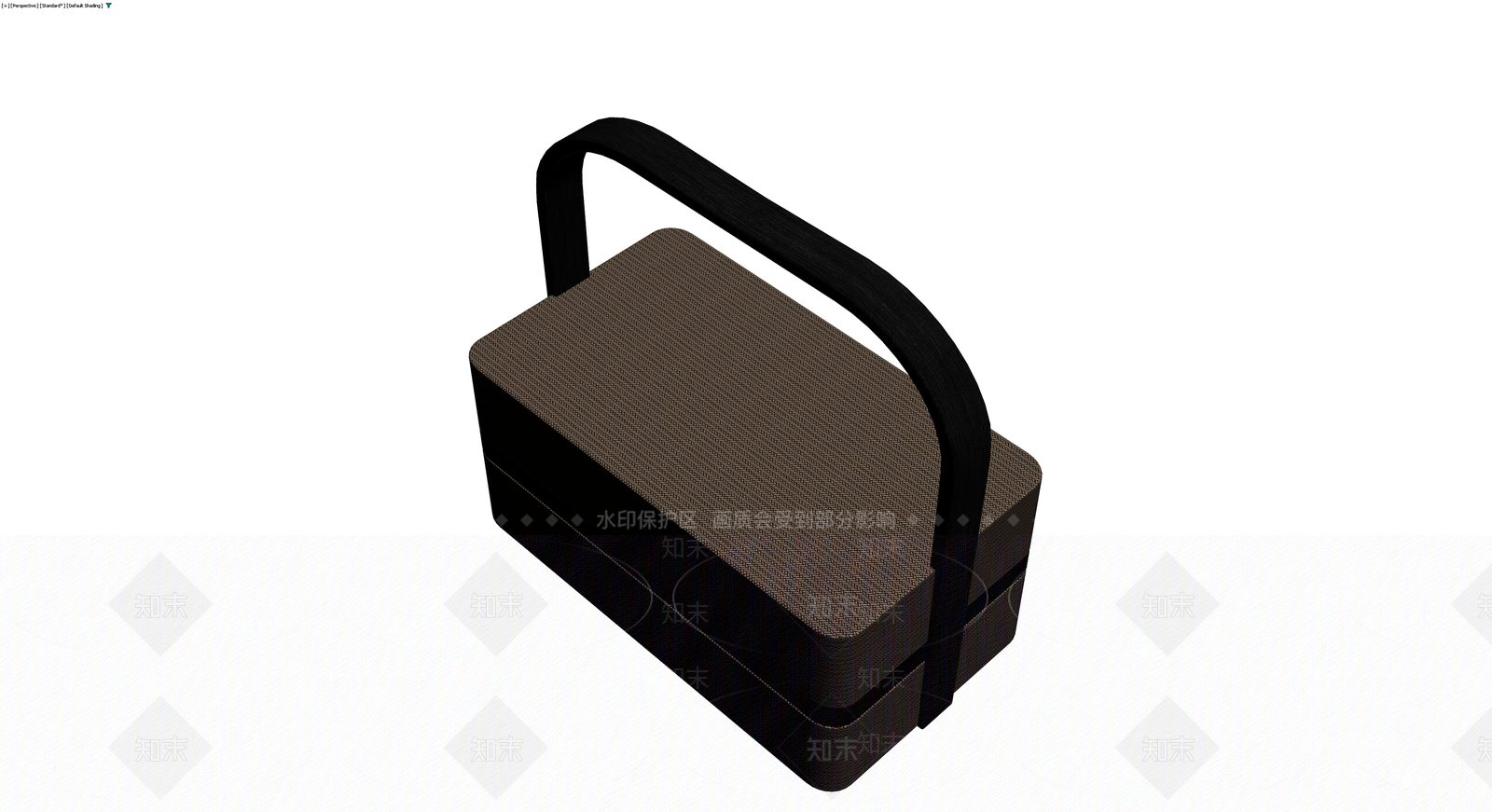 棕色编织纹理手提收纳箱3D模型下载【ID:1230319172】