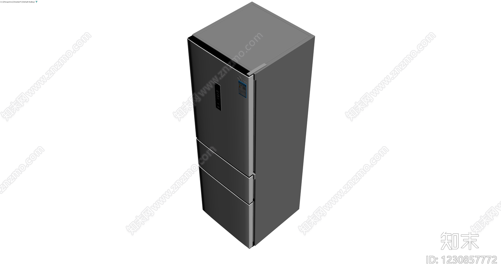 三门灰色冰箱模型3D模型下载【ID:1230857772】