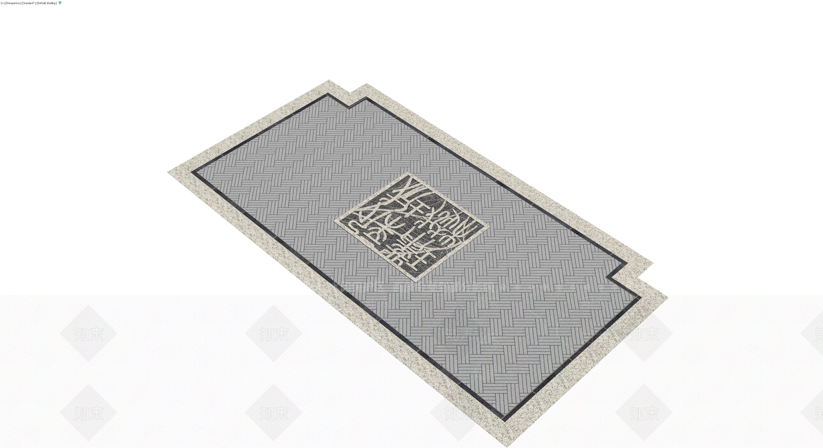 中式拼花地毯3D模型下载【ID:1229977397】