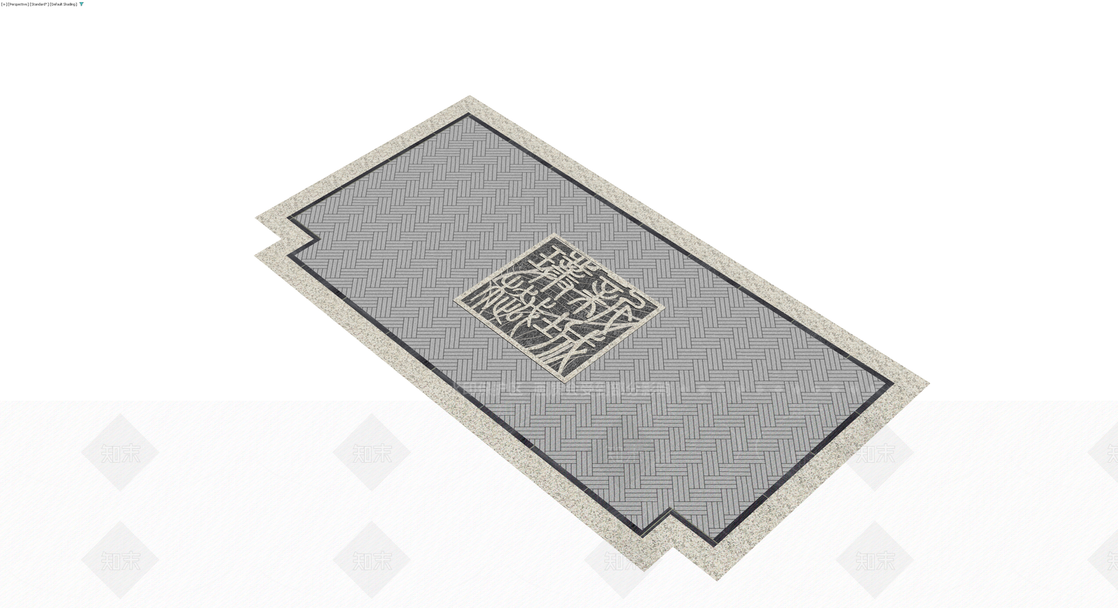 中式拼花地毯3D模型下载【ID:1229977397】
