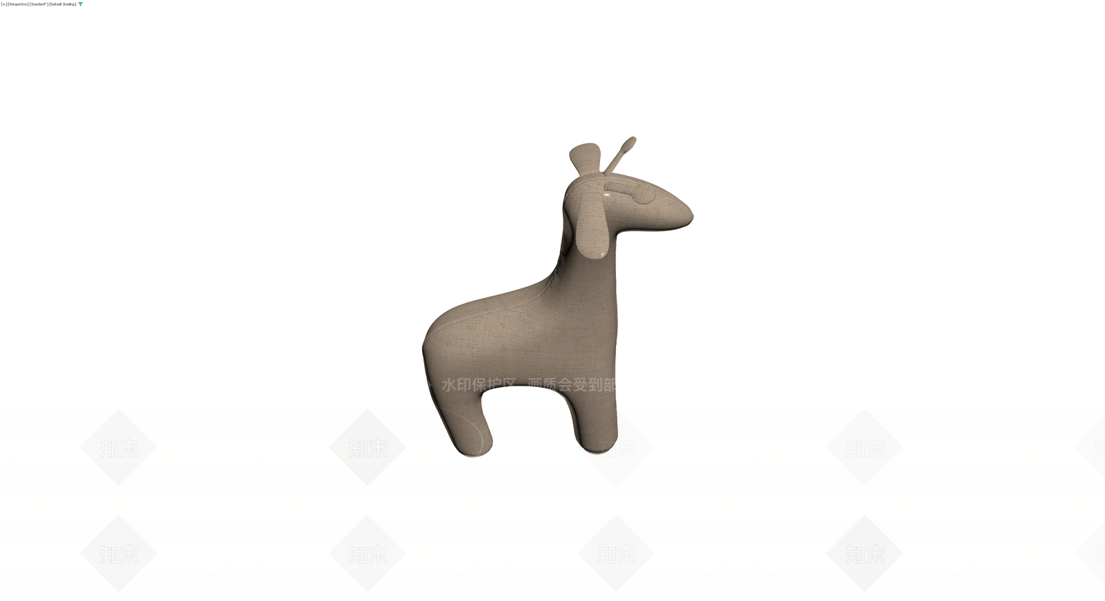 卡通长颈鹿造型软凳3D模型下载【ID:1230416696】