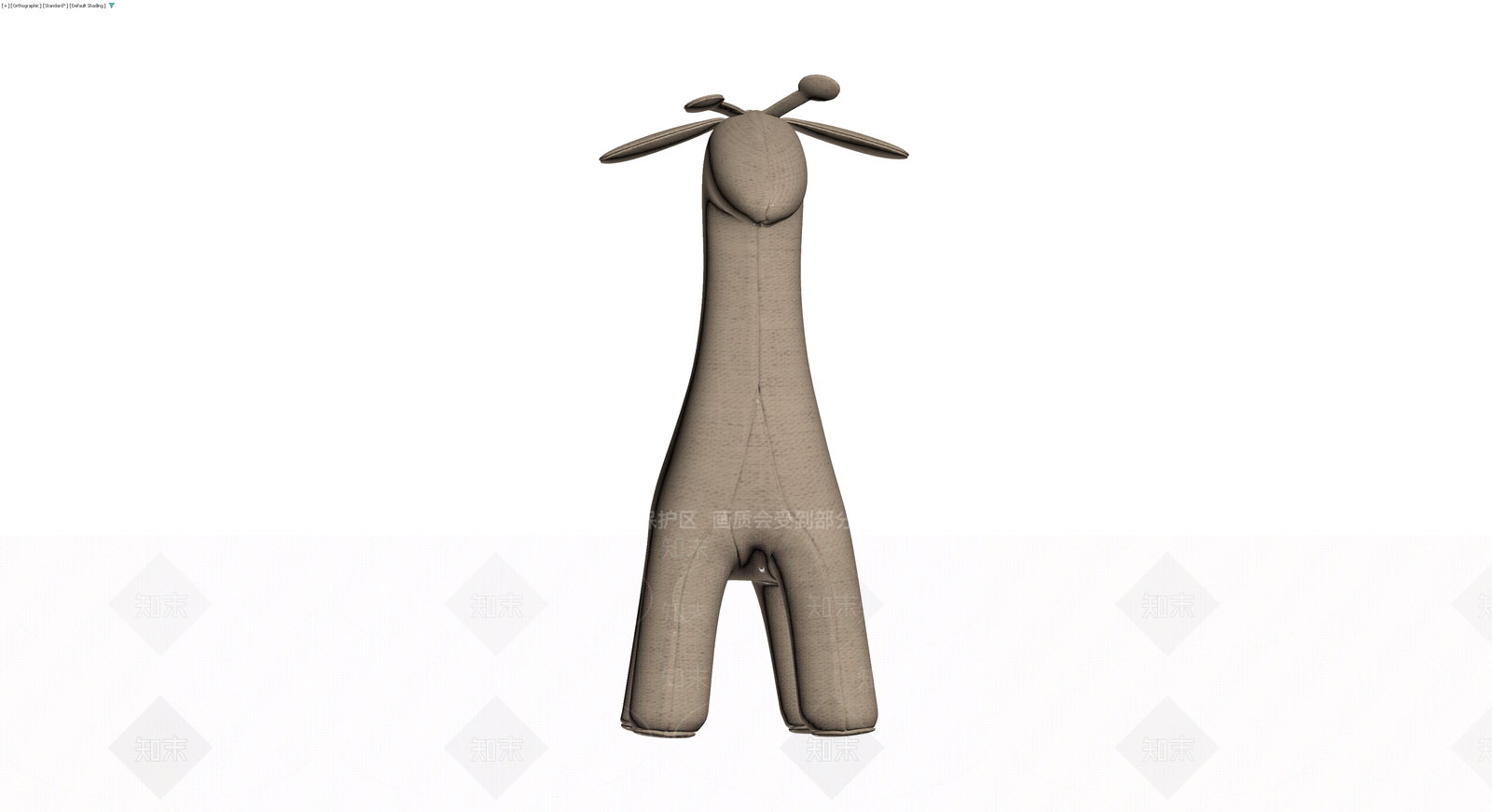 卡通长颈鹿造型软凳3D模型下载【ID:1230416696】