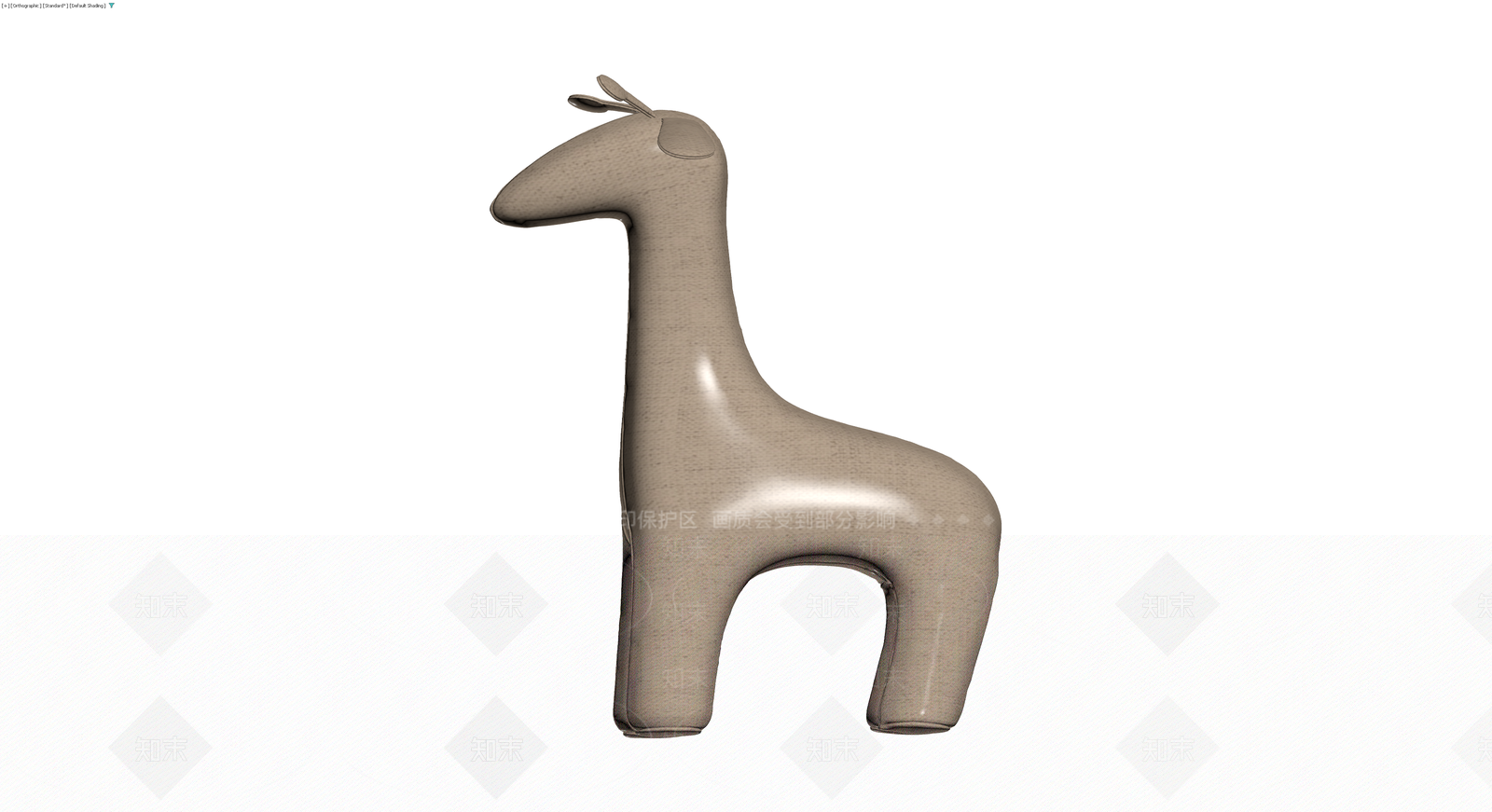 卡通长颈鹿造型软凳3D模型下载【ID:1230416696】