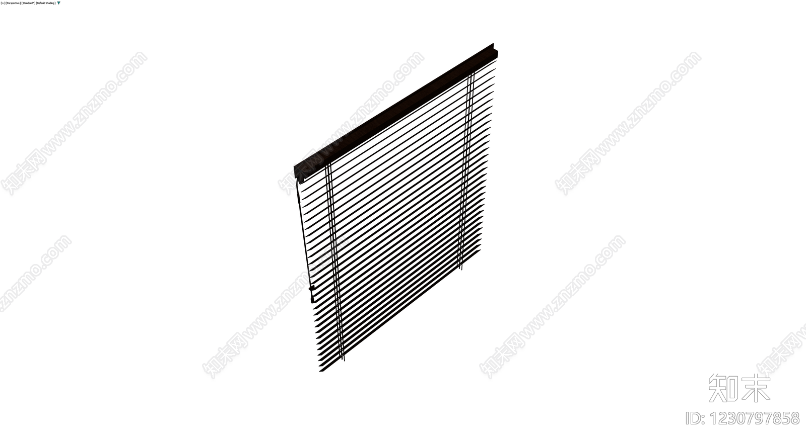 深棕色木质百叶窗3D模型下载【ID:1230797858】