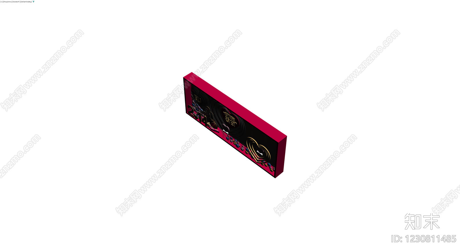 情人节主题背景墙3D模型下载【ID:1230811485】