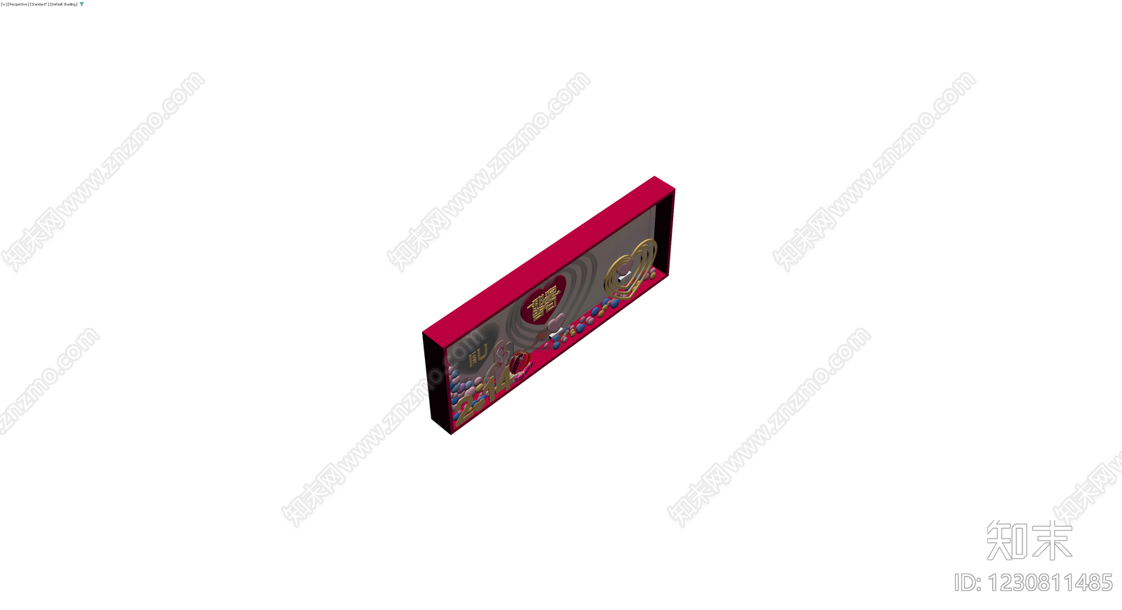 情人节主题背景墙3D模型下载【ID:1230811485】