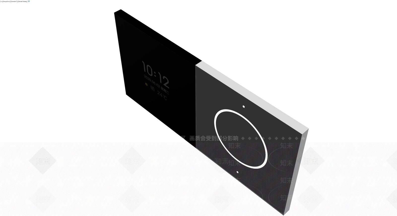 双面智能时钟显示屏3D模型下载【ID:1229896780】