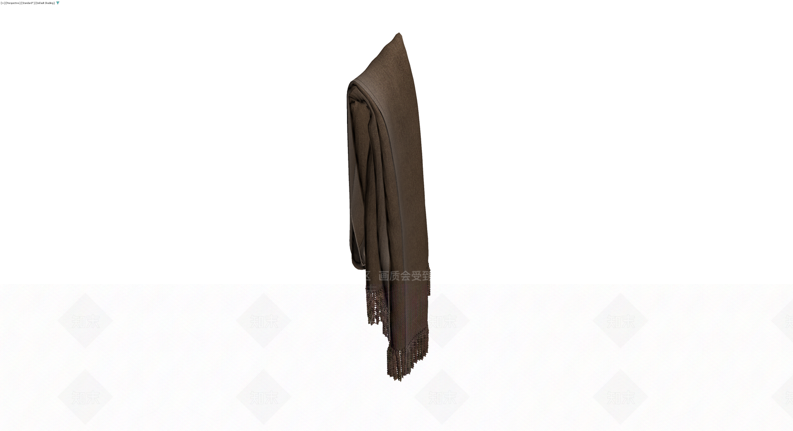 棕色流苏围巾3D模型下载【ID:1230373873】
