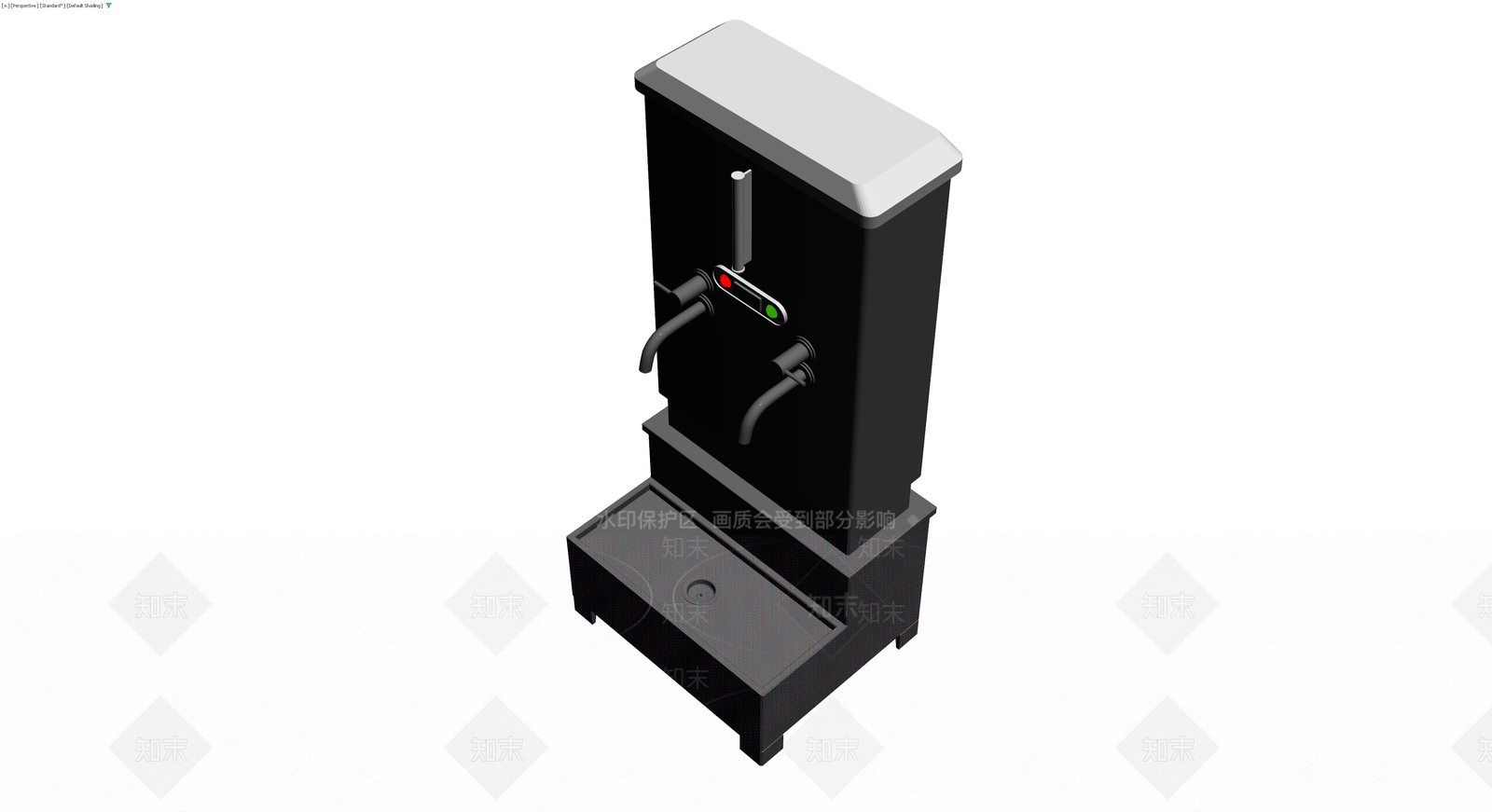 双龙头饮水机灰模3D模型下载【ID:1230605185】