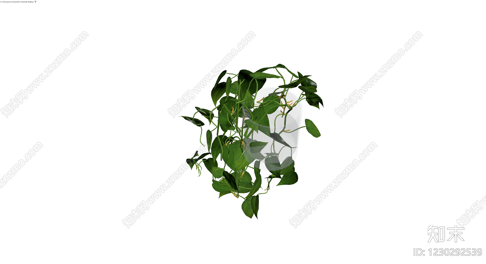 透明玻璃盆栽绿植3D模型下载【ID:1230292539】