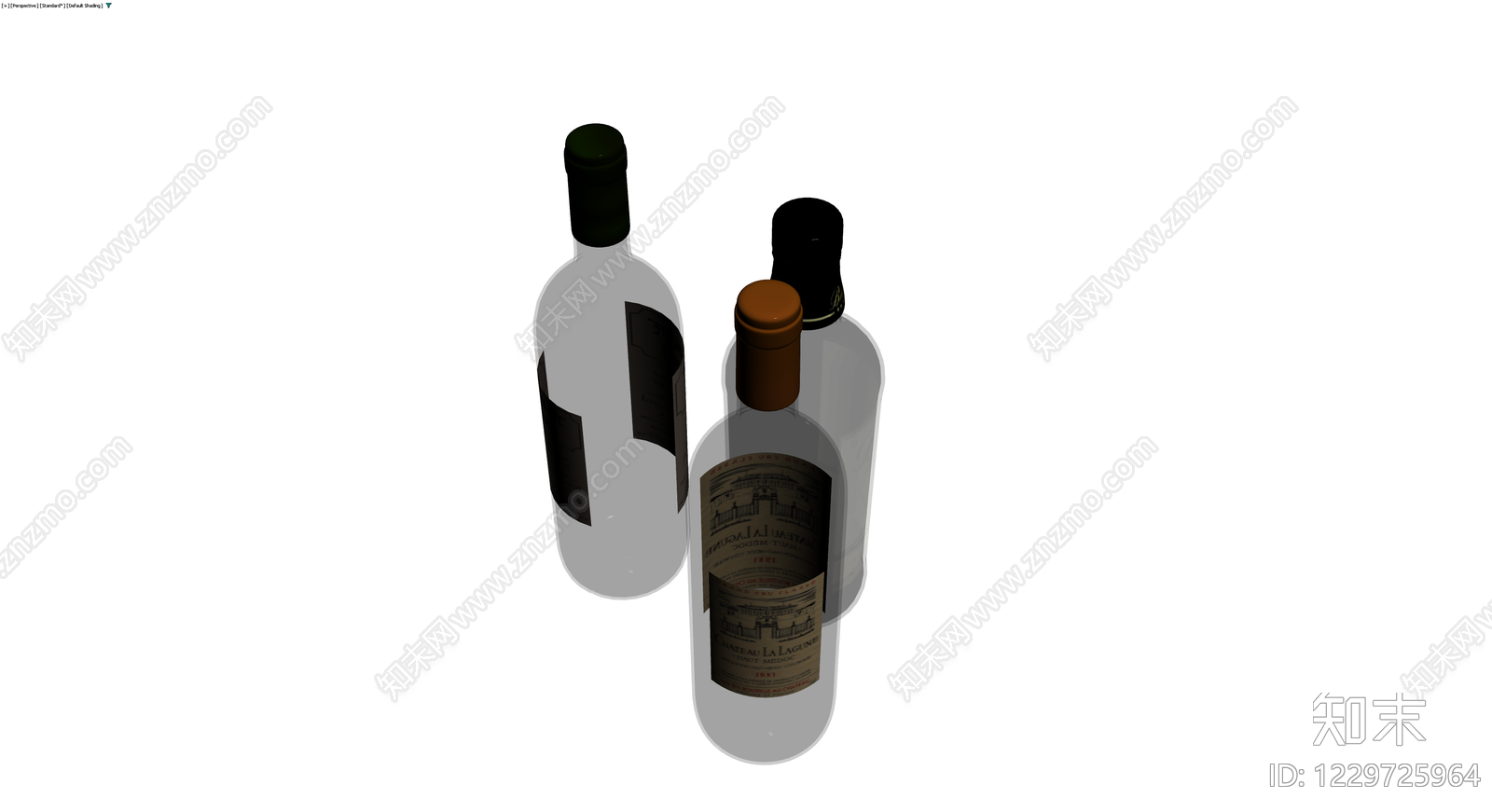 酒瓶组合模型3D模型下载【ID:1229725964】