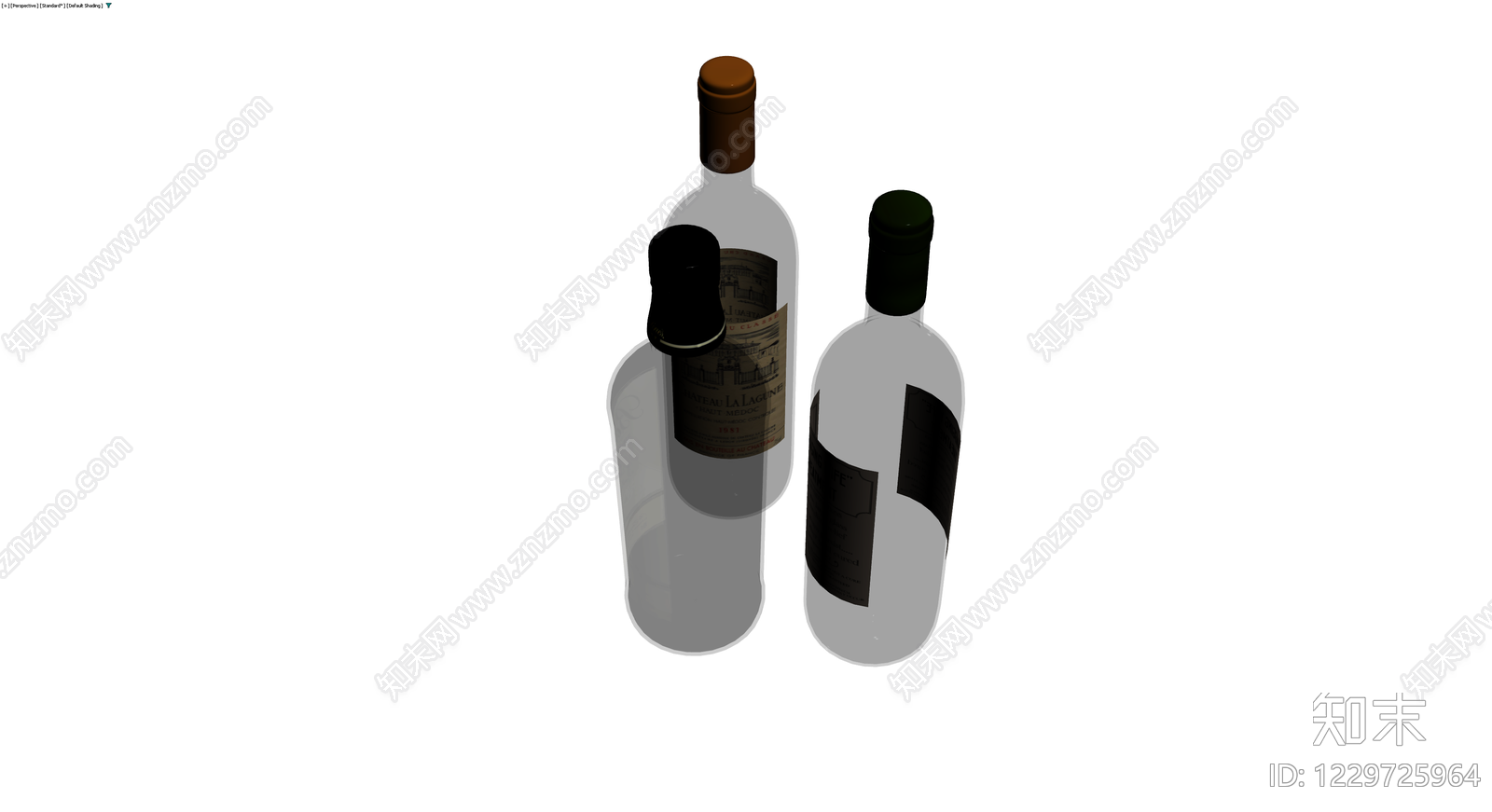 酒瓶组合模型3D模型下载【ID:1229725964】