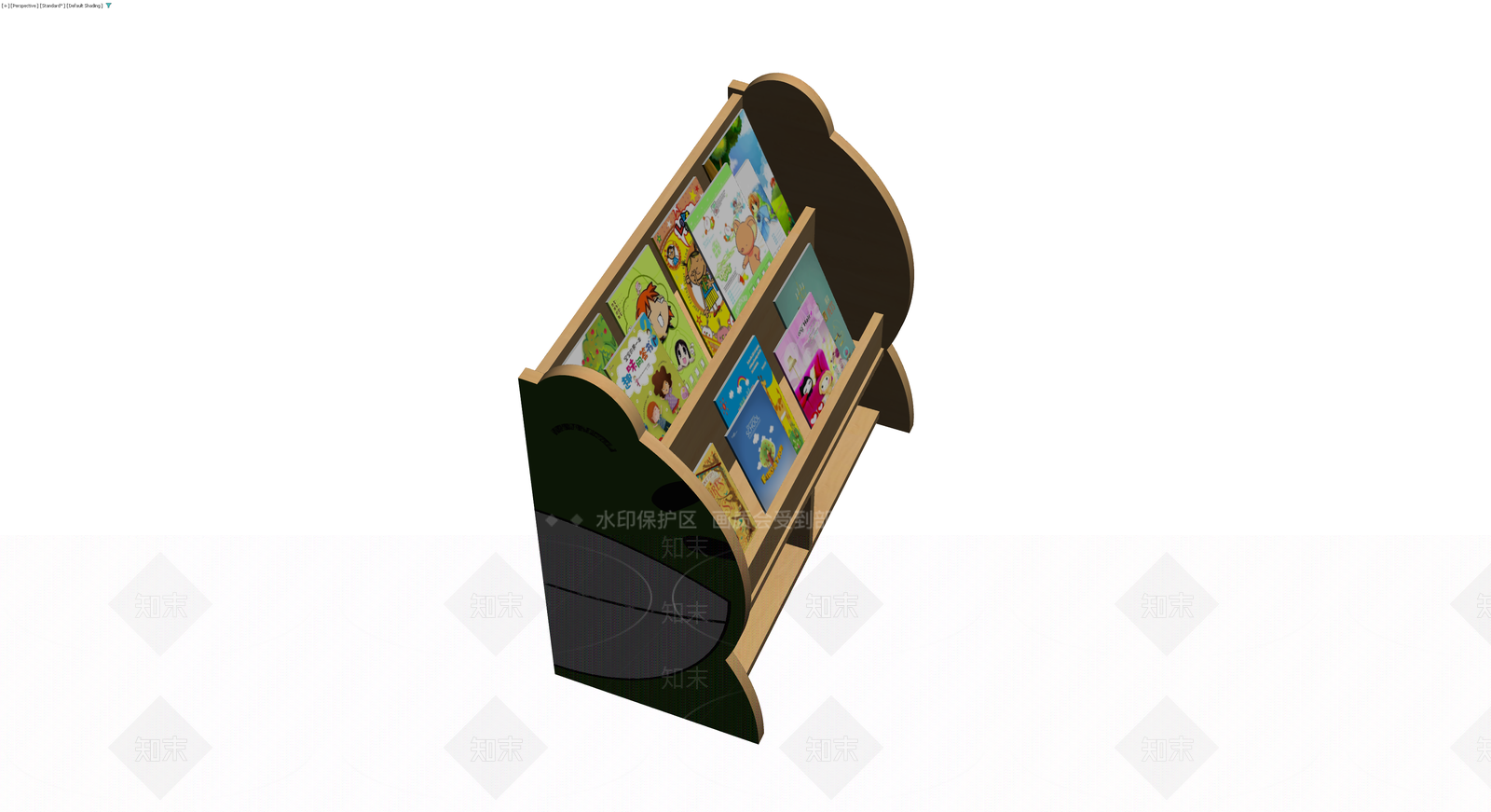 卡通青蛙造型书架3D模型下载【ID:1230746578】
