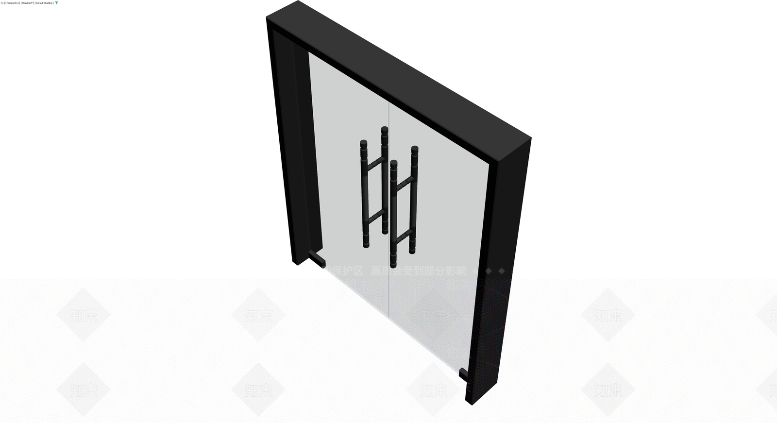 黑框双开玻璃门3D模型下载【ID:1230170326】