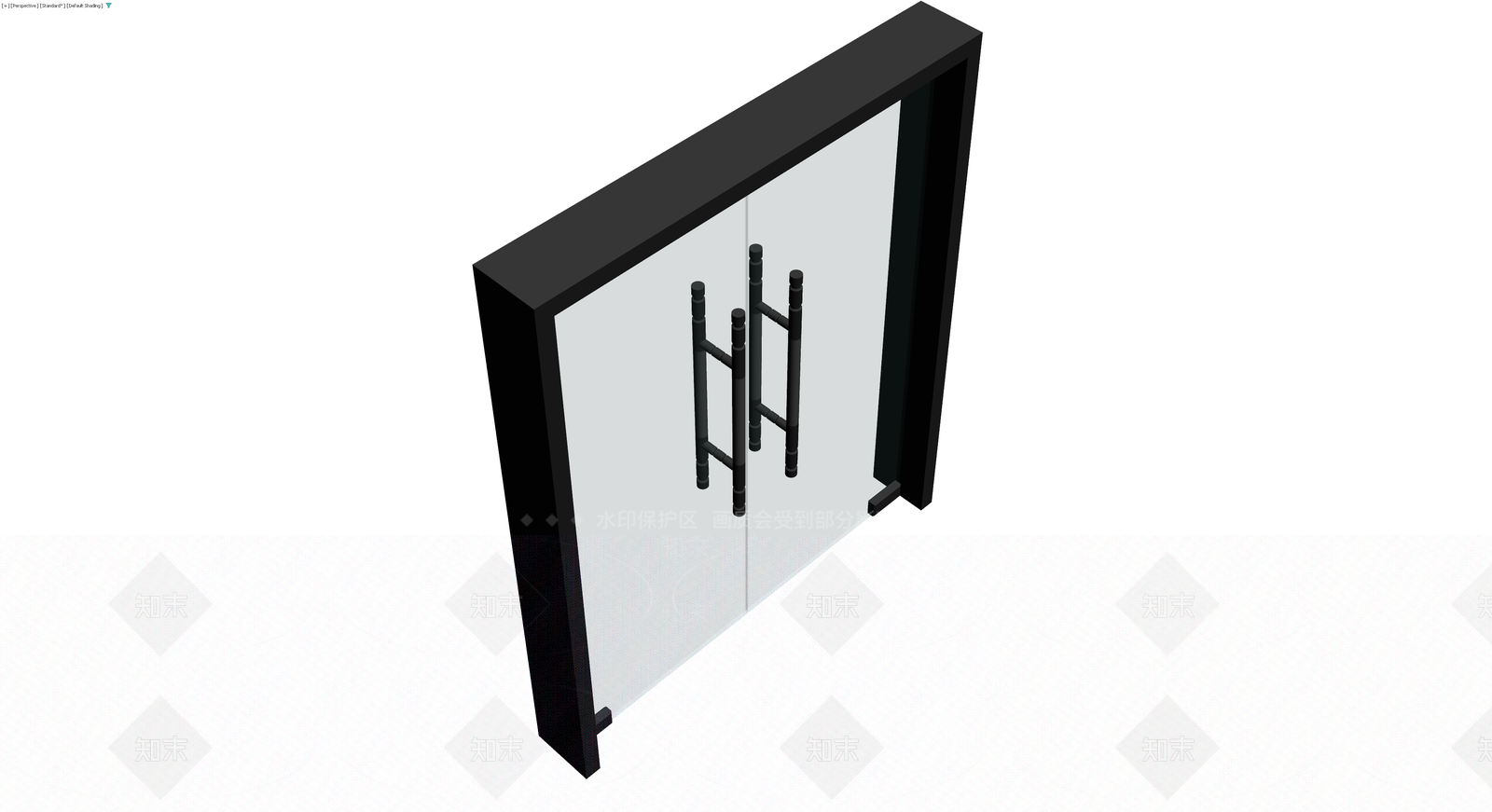 黑框双开玻璃门3D模型下载【ID:1230170326】