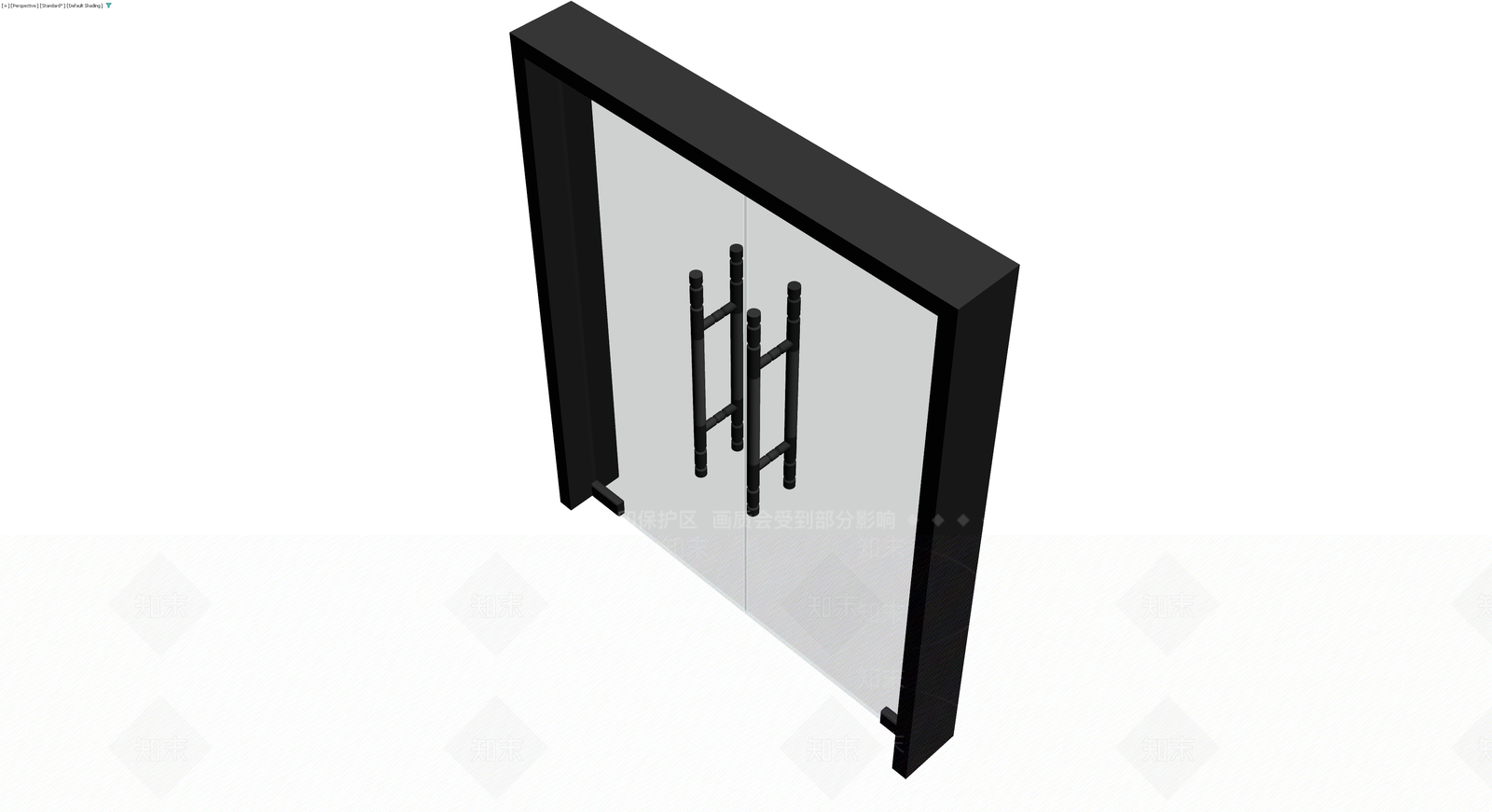 黑框双开玻璃门3D模型下载【ID:1230170326】
