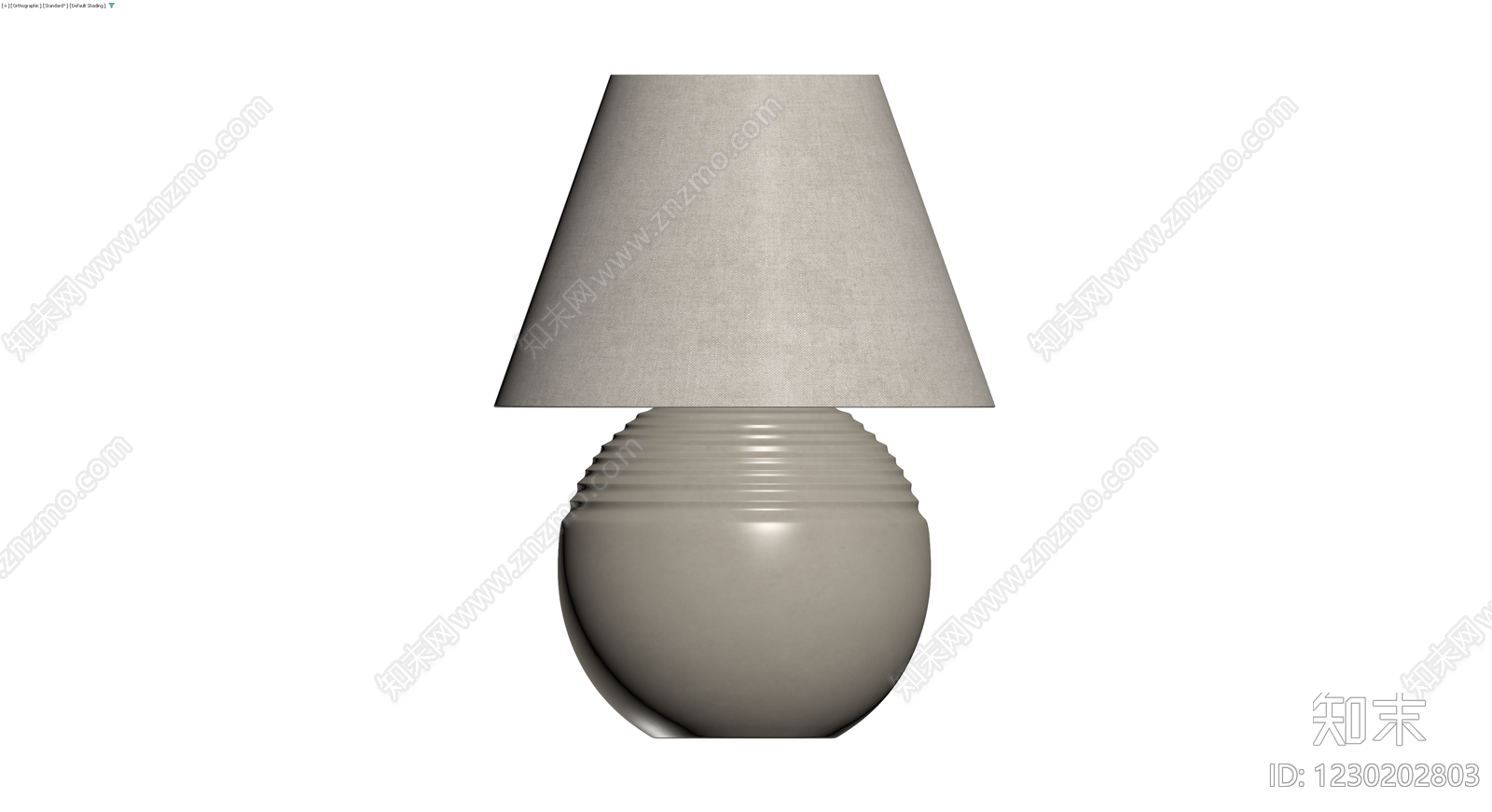 陶瓷底座布艺台灯3D模型下载【ID:1230202803】