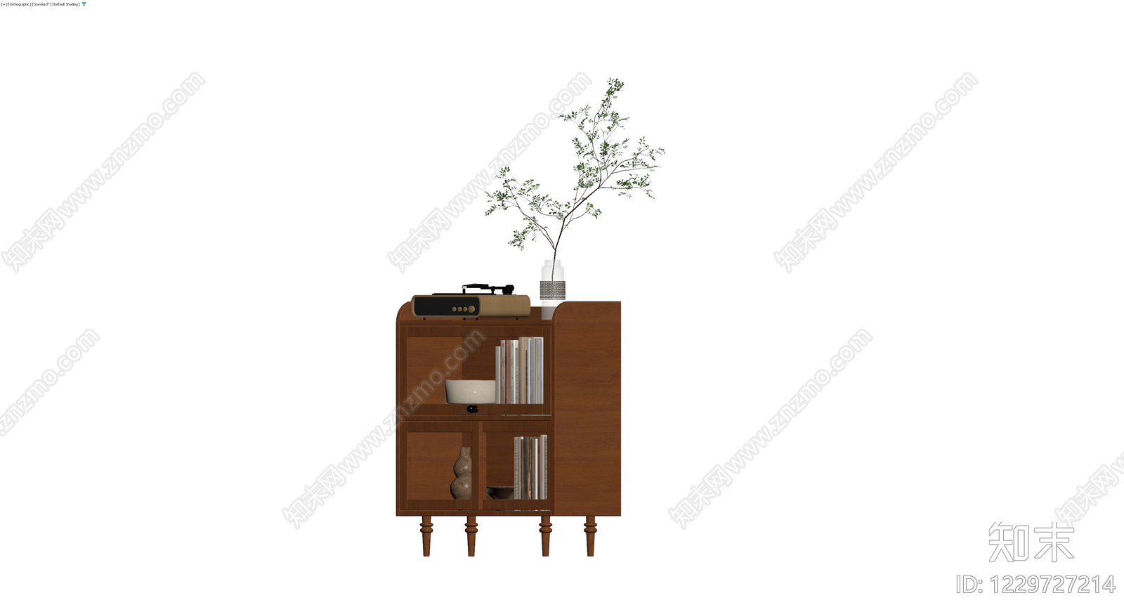 木质黑胶唱片机柜3D模型下载【ID:1229727214】