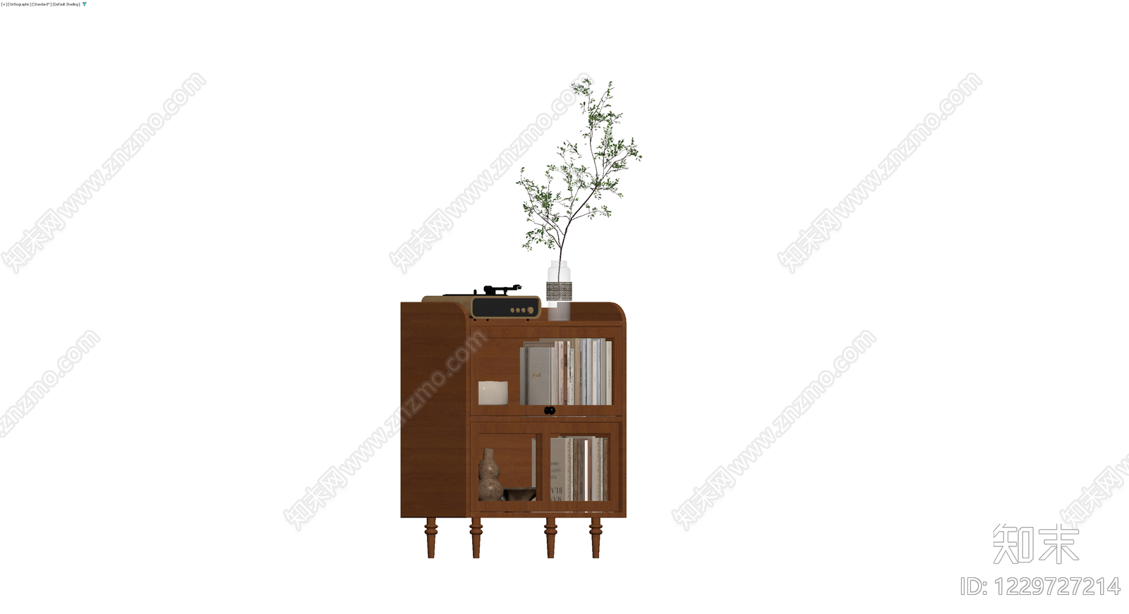 木质黑胶唱片机柜3D模型下载【ID:1229727214】