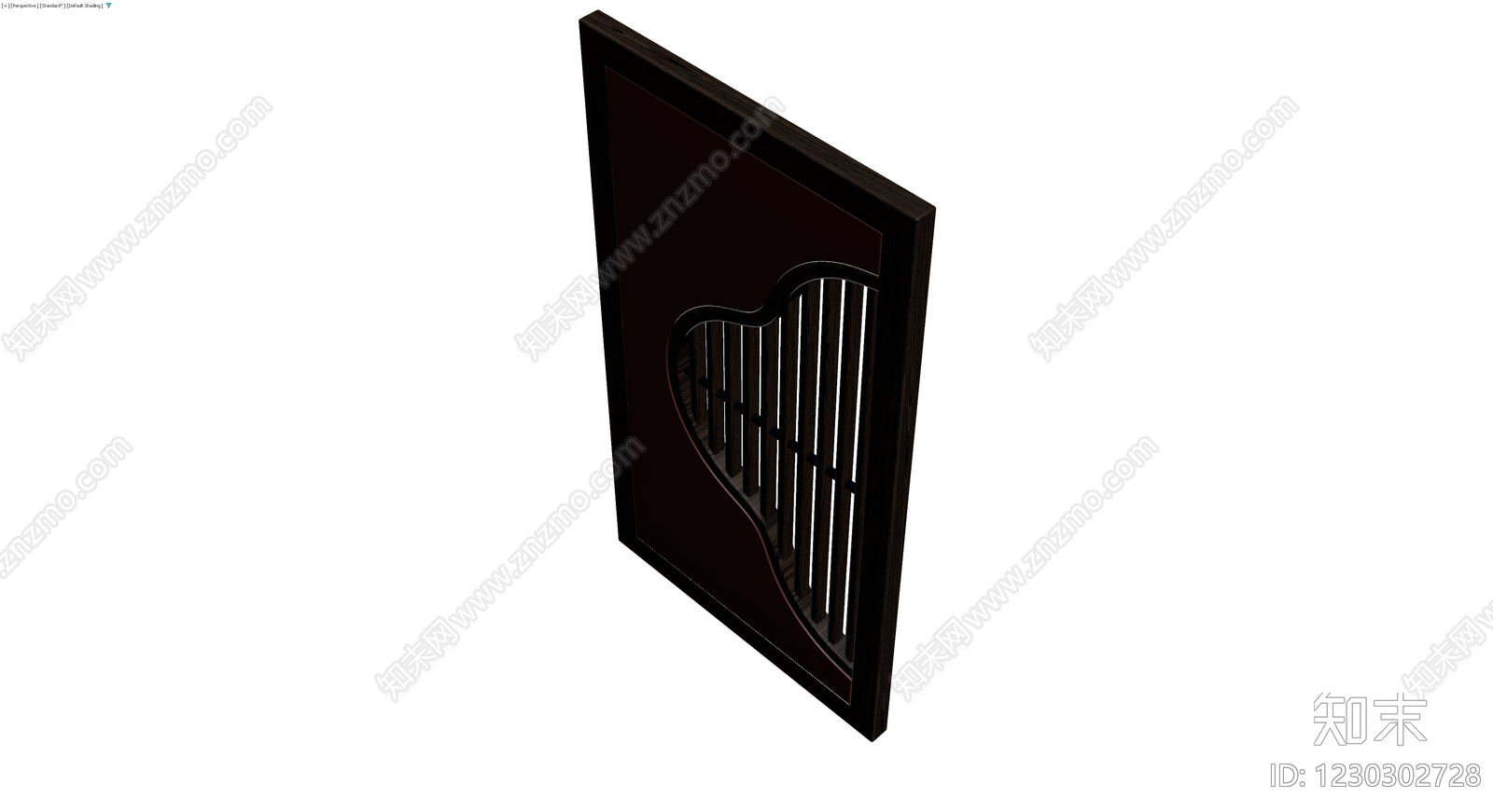 竖版格栅装饰隔断3D模型下载【ID:1230302728】