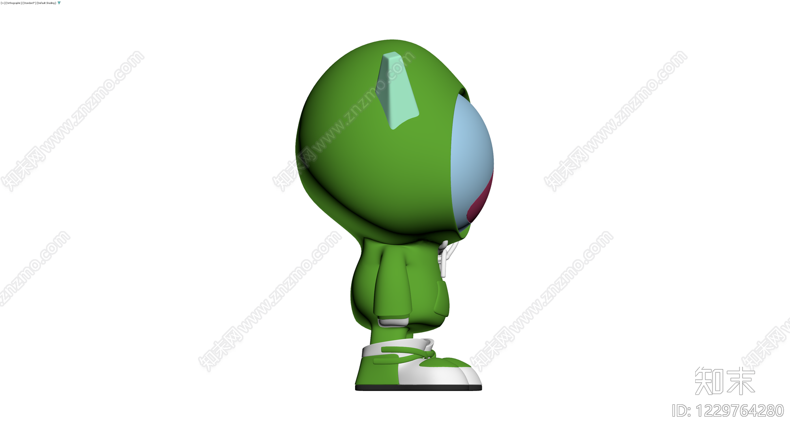 绿色卡通角色模型3D模型下载【ID:1229764280】